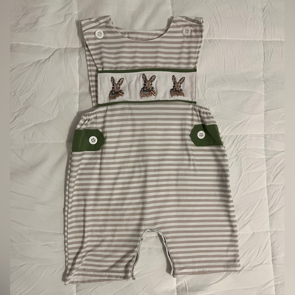 Easter Bunny Smocked Romper